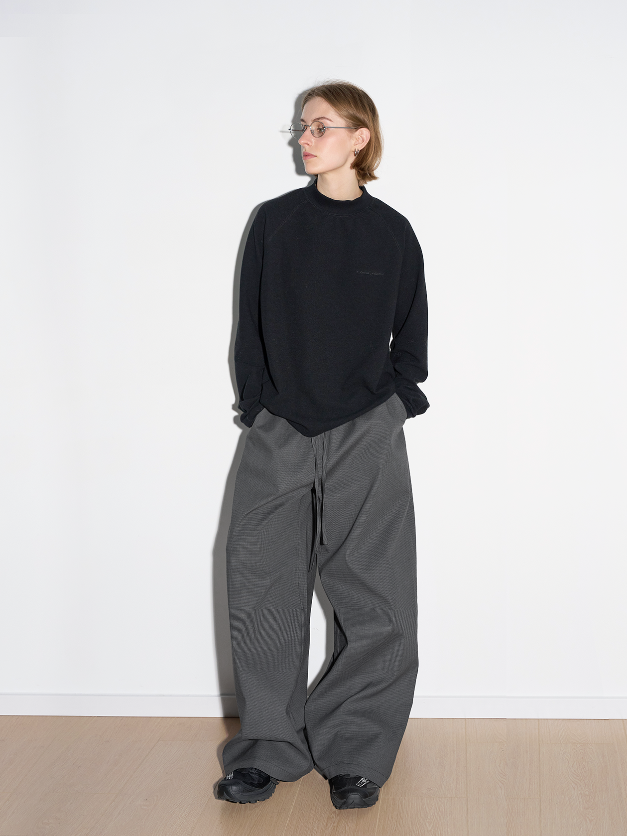 Unisex Check Loose Silhouette Casual Pants