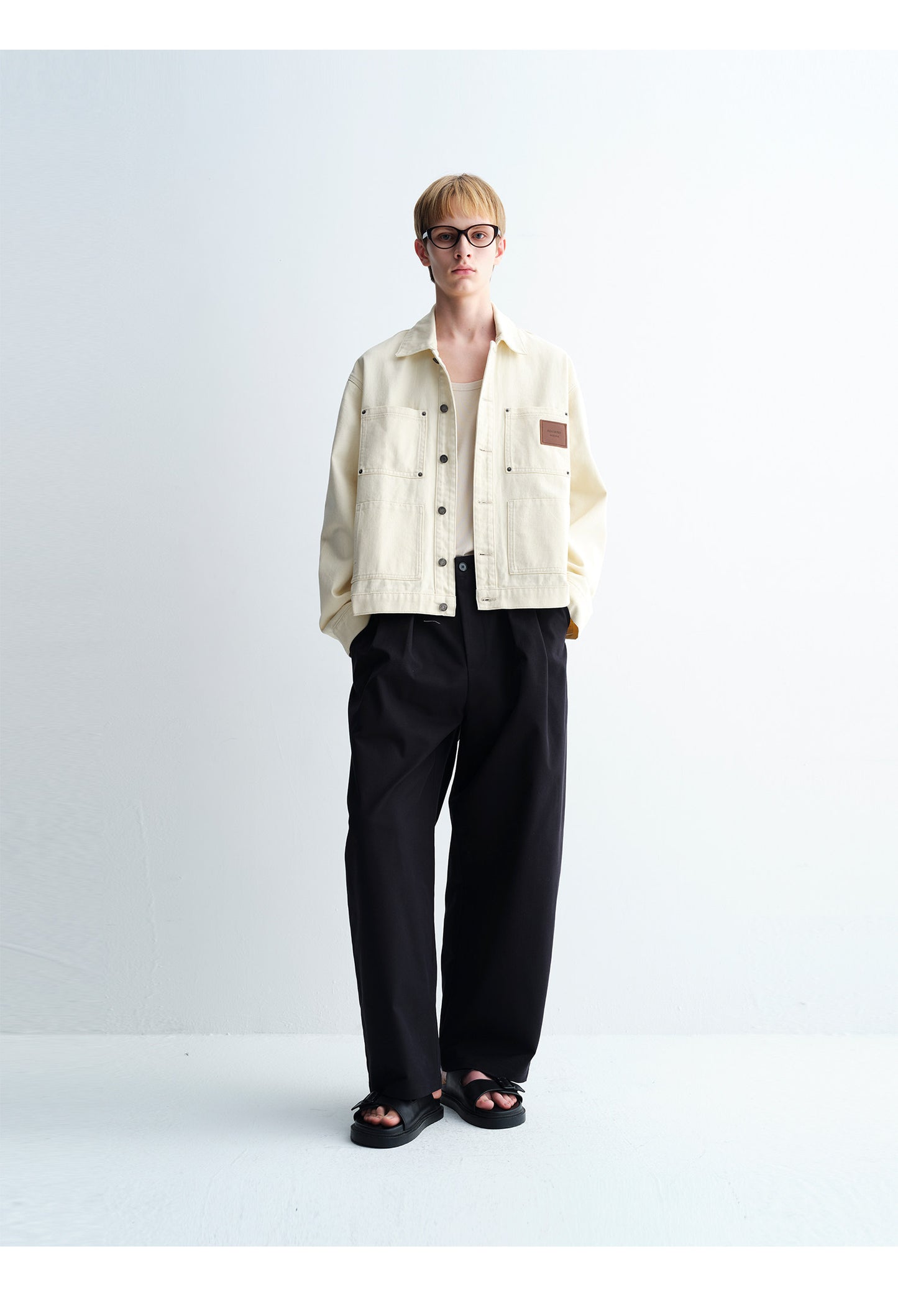 Tencel Blend Wide-Leg Pants