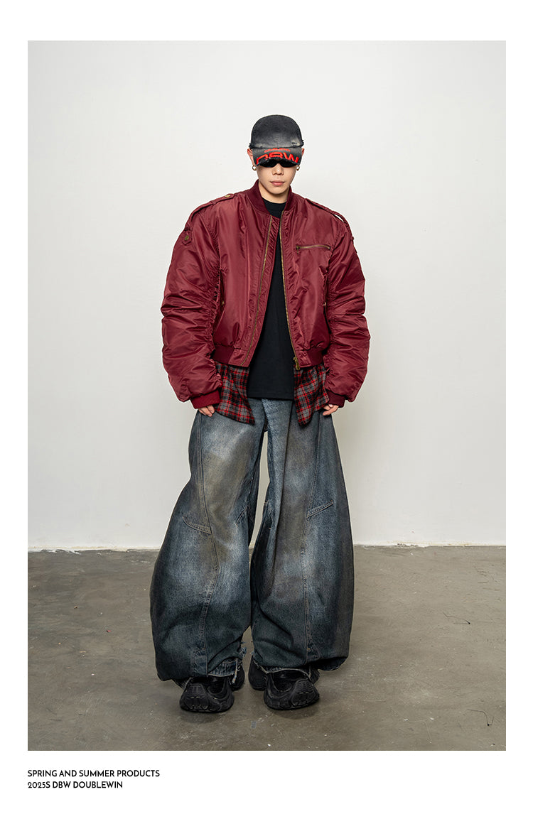 Heavy Contrast Fake Two-Piece Jacket