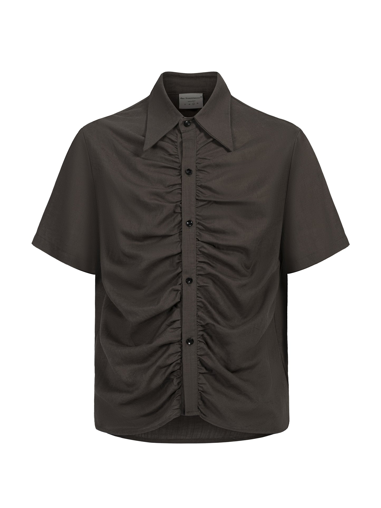 Pleated shirt made of Tencel linen　