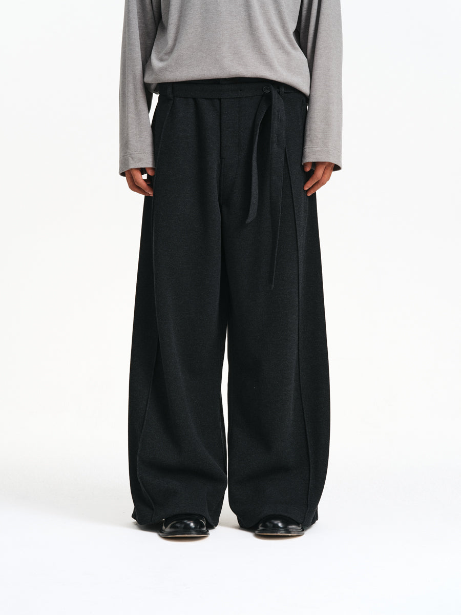 Belted Wide-Leg Pants