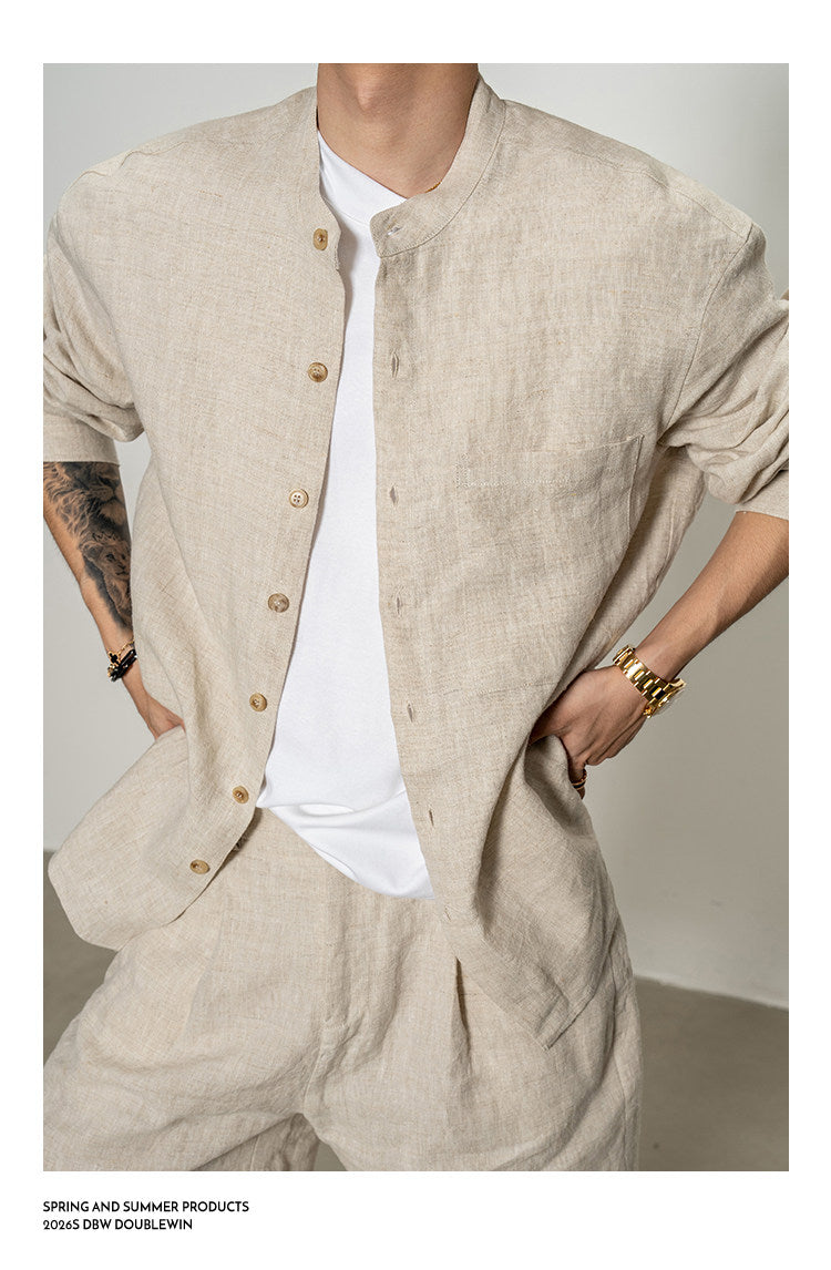 Relaxed-Fit Lightweight Linen Shirt Set
