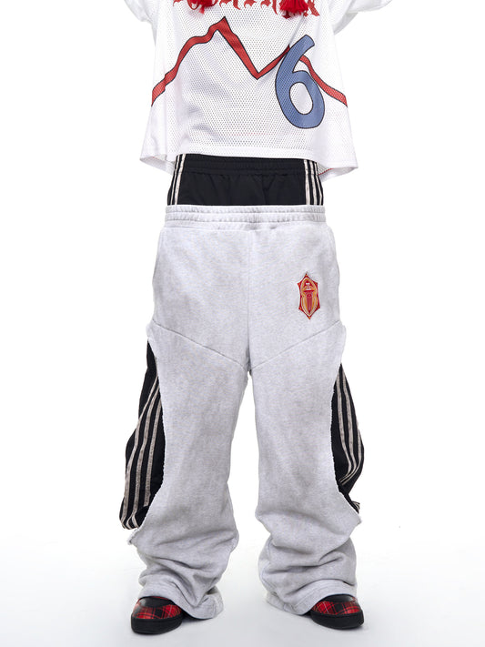 Faux Two-Piece Double Waistband Sweatpants