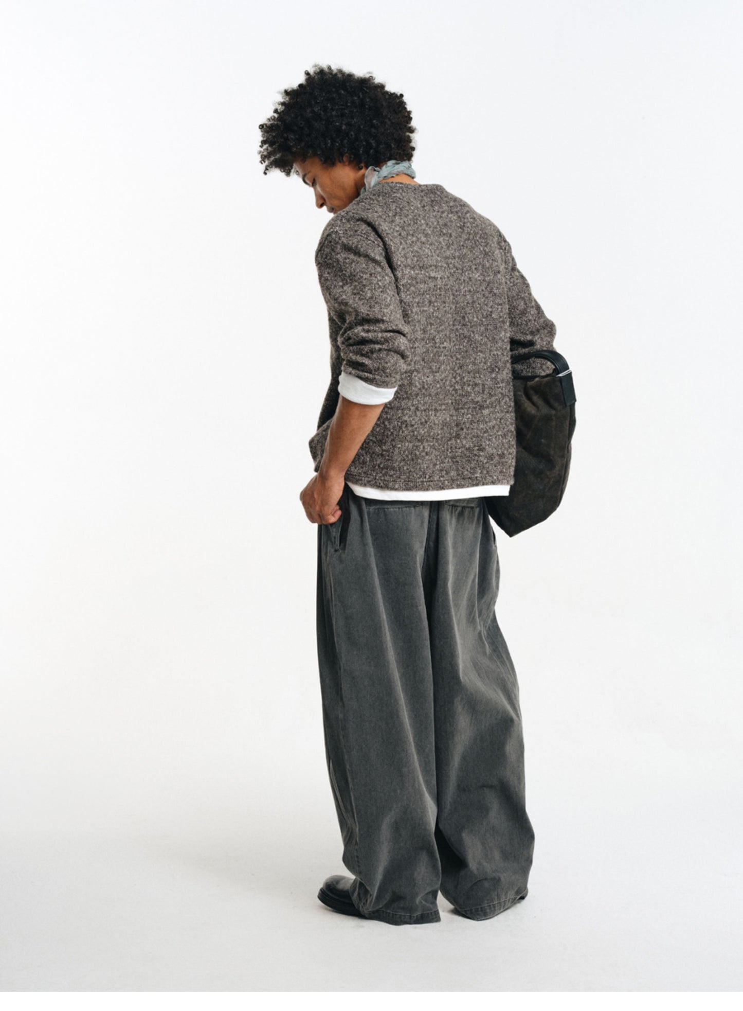 Wool Blend Faux Two-Piece Knit