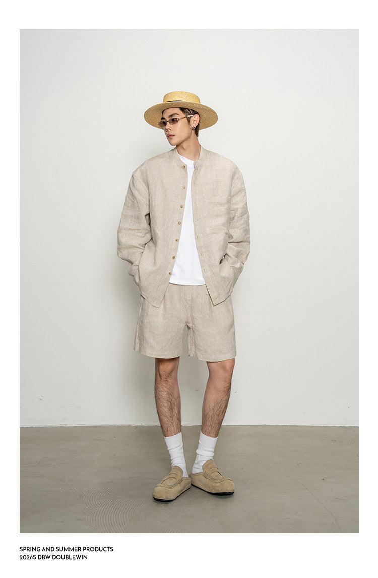 Relaxed-Fit Lightweight Linen Shirt Set