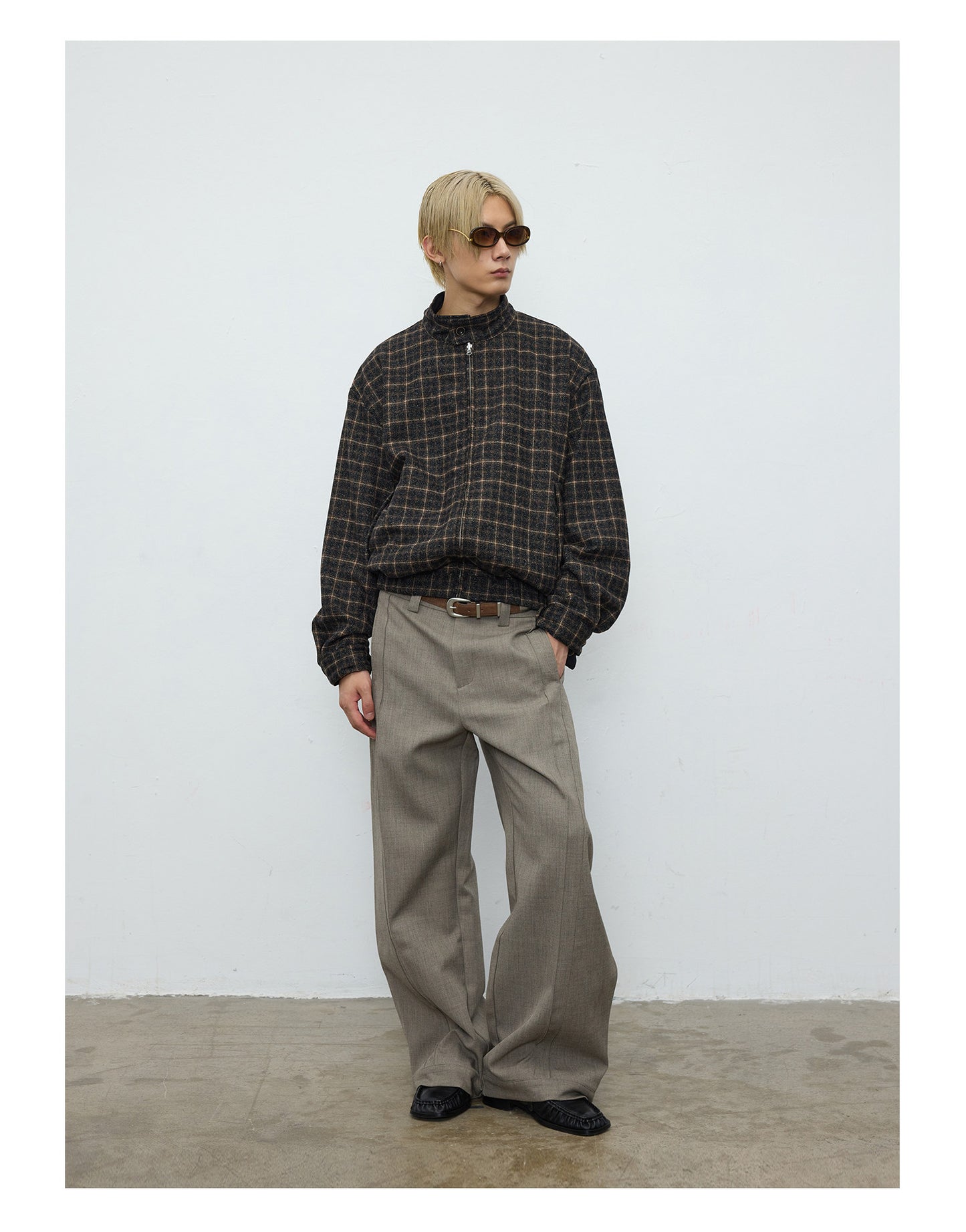 Reversible Check Pattern Pima Cotton Jacket
