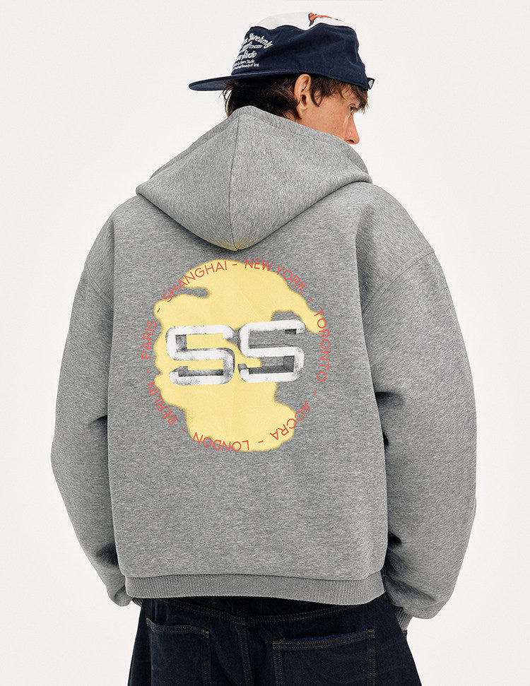 Street Patchwork Wash Denim Jacket