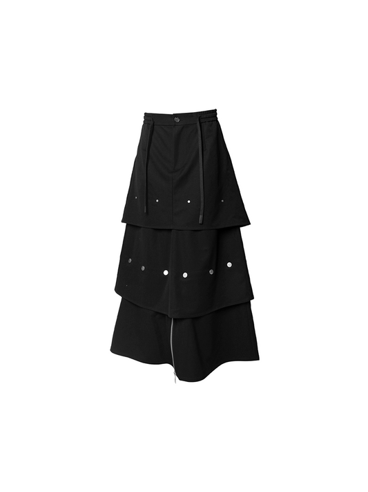 Detachable long skirt with buttons