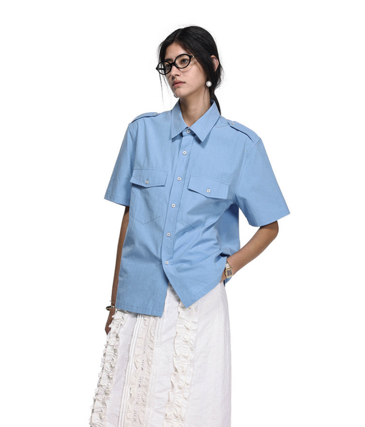 Workwear-style shirt