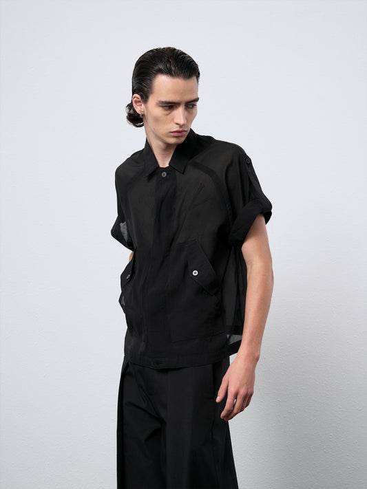 Roll-sleeve shirt