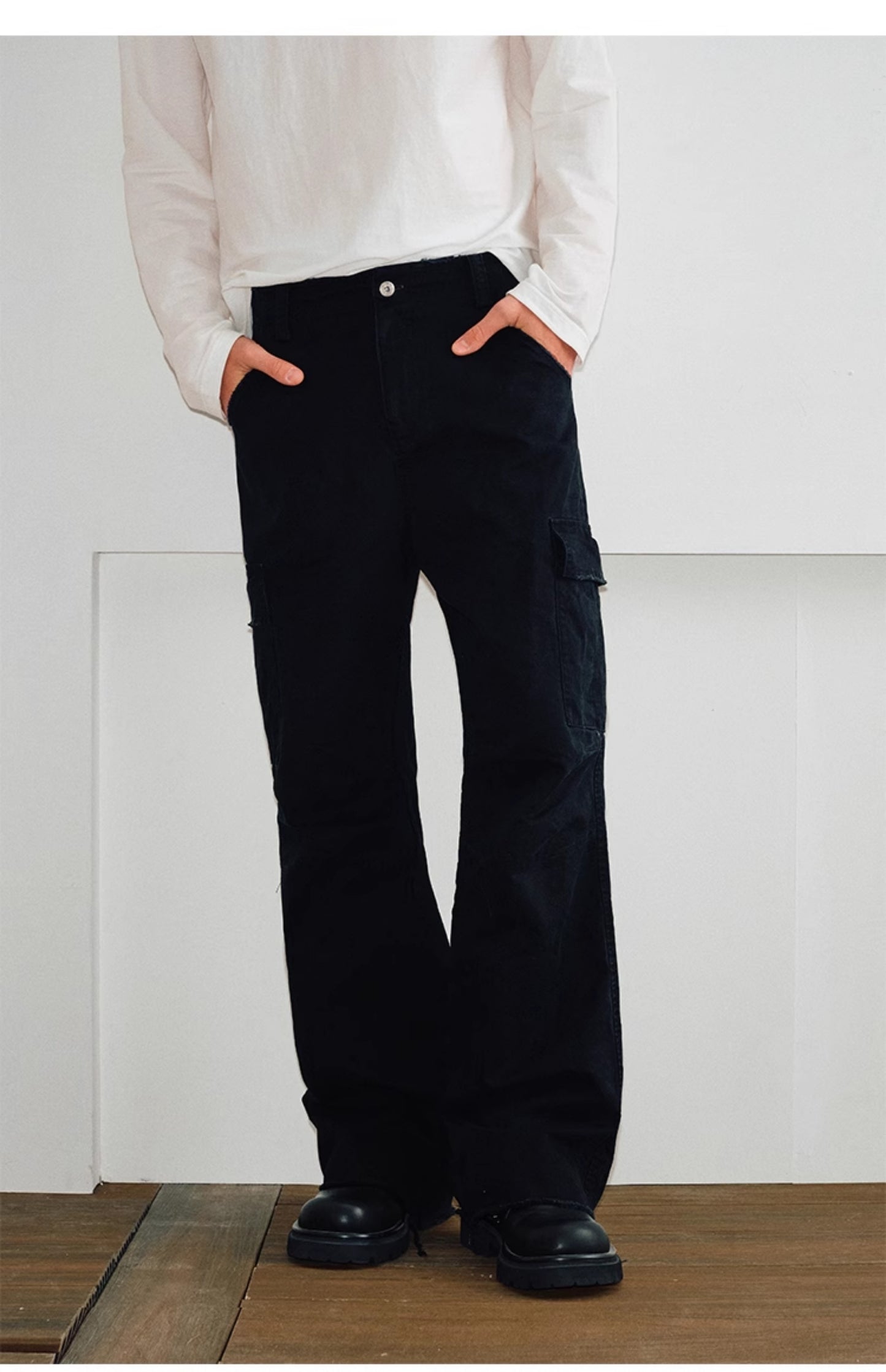 Straight micro leg work pants