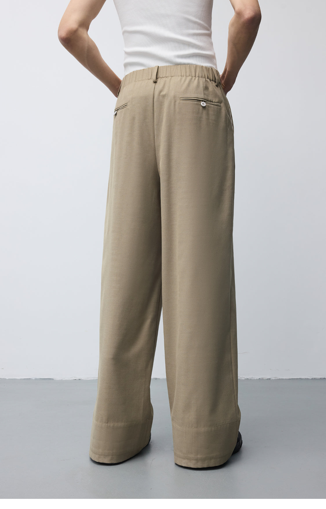 Elasticity Loose-fitting straight pants