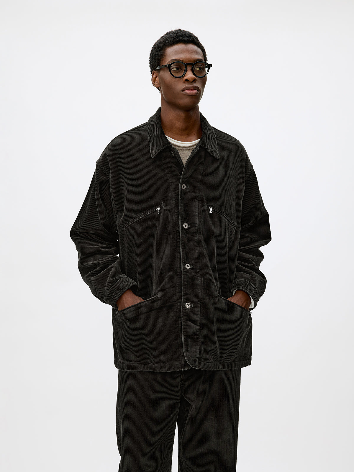 Wash-processed Cotton Corduroy Jacket