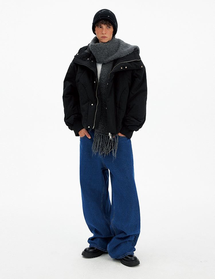 Hooded Deconstructed Down Jacket