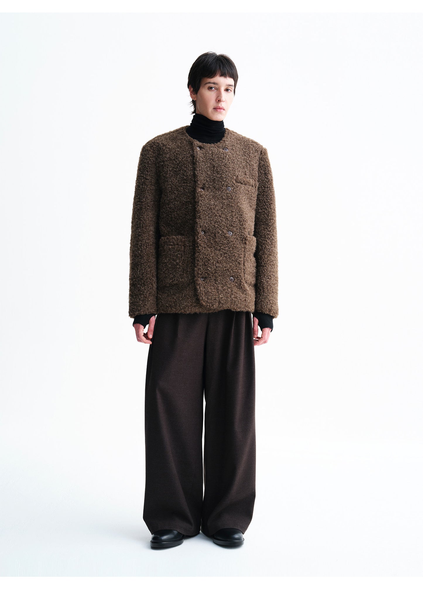 Unisex Single-Pleat Casual Pants