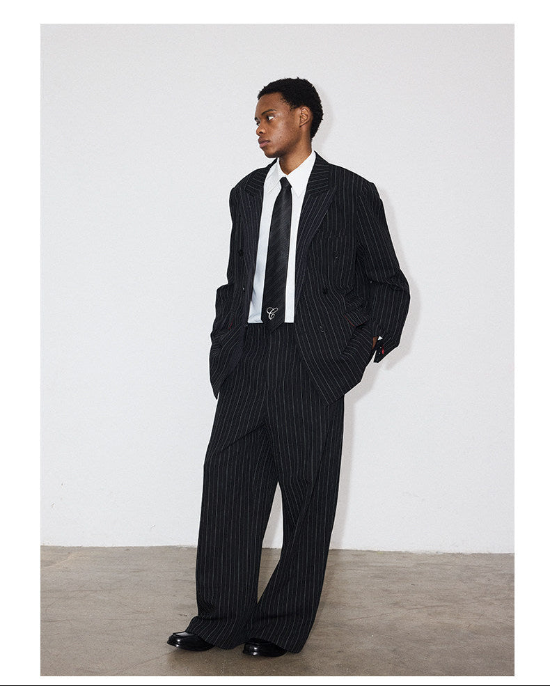 Loose-Fit Padded Shoulder Jacket