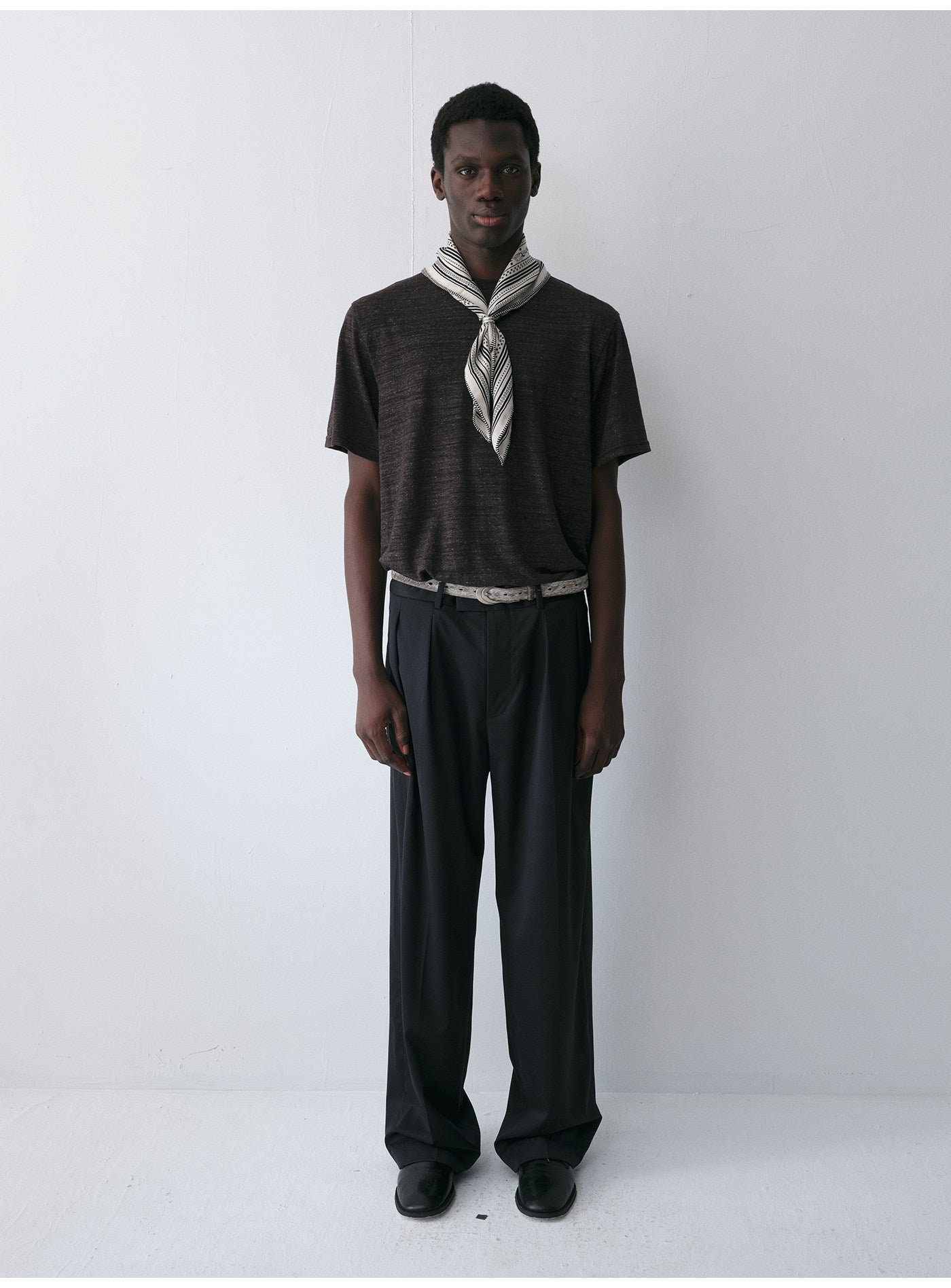 Linen-Blend Short-Sleeve T-Shirt