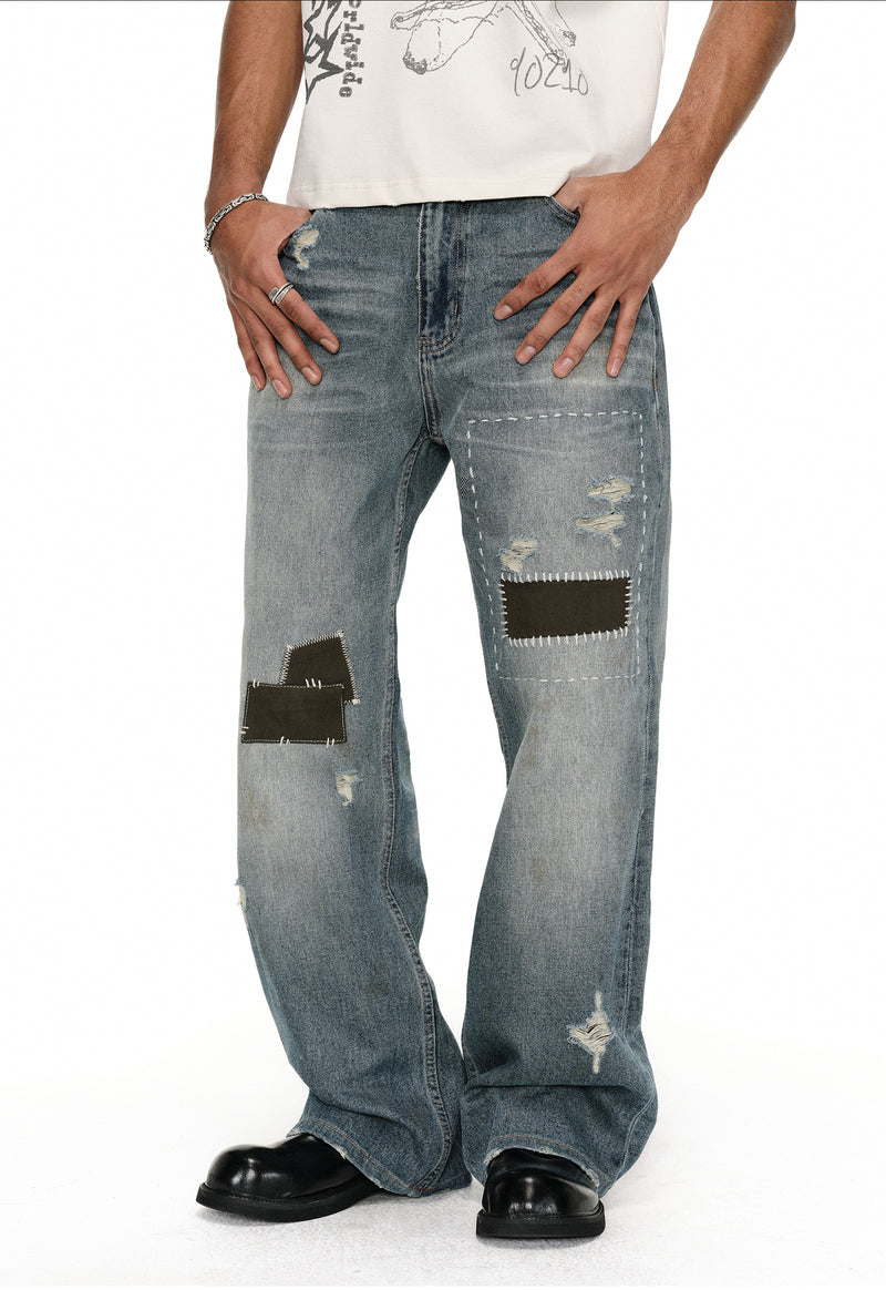 Retro Patch Jeans