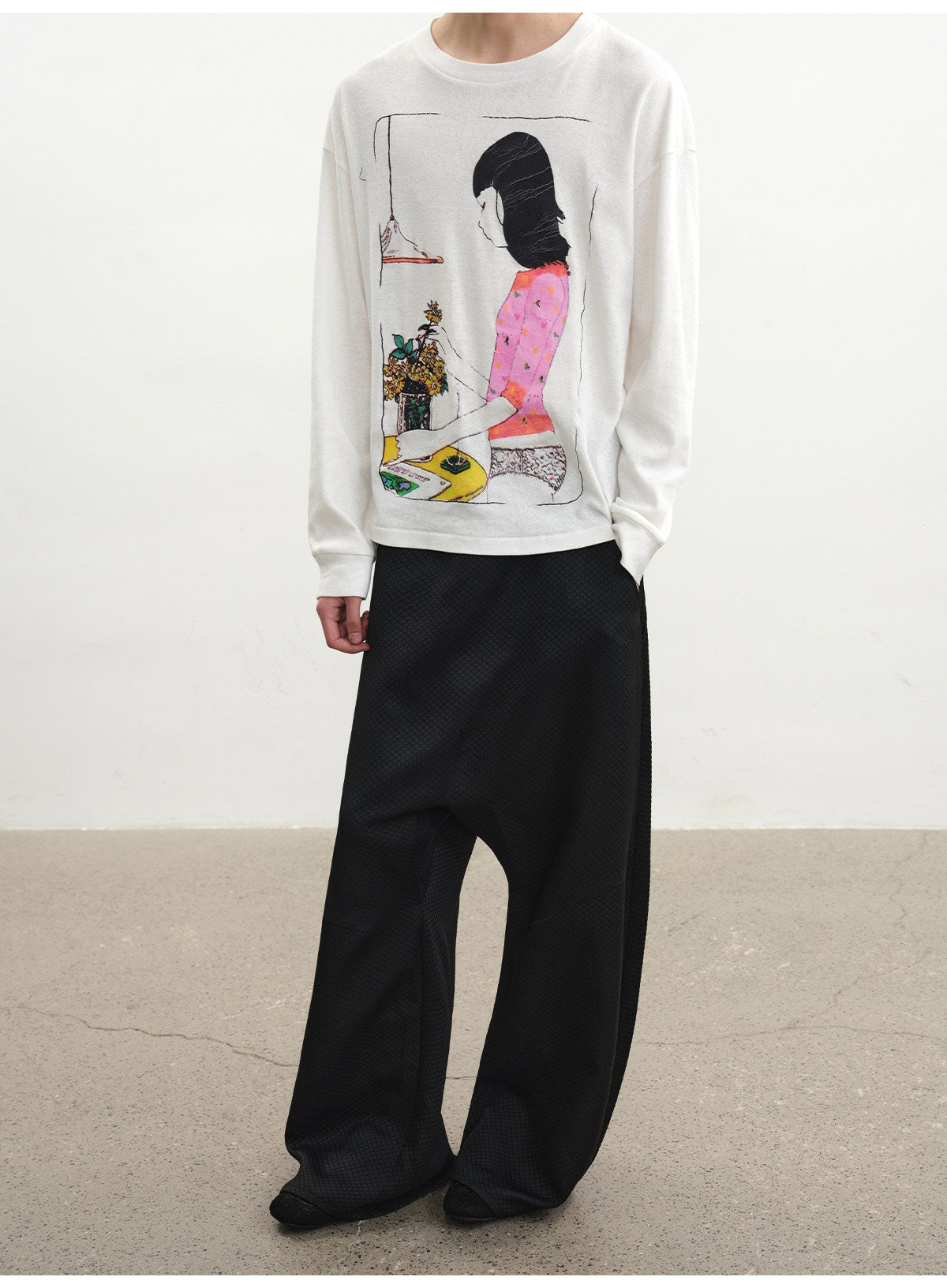 Floral Print Distressed T-Shirt