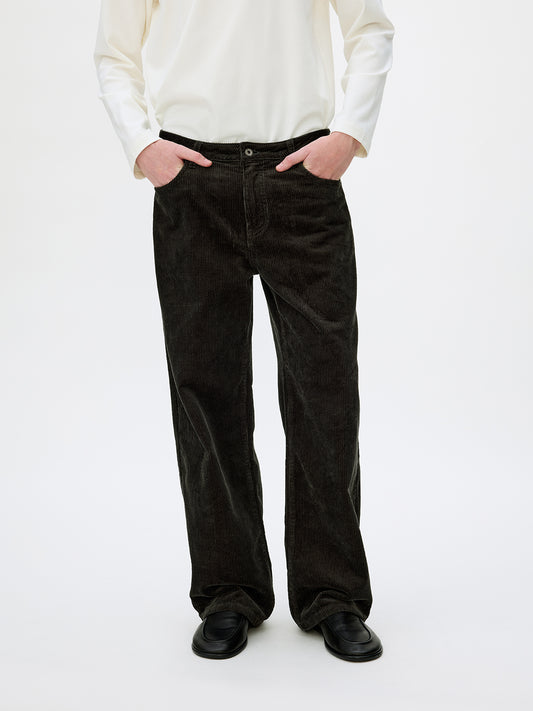 Wash-processed Straight Casual Pants