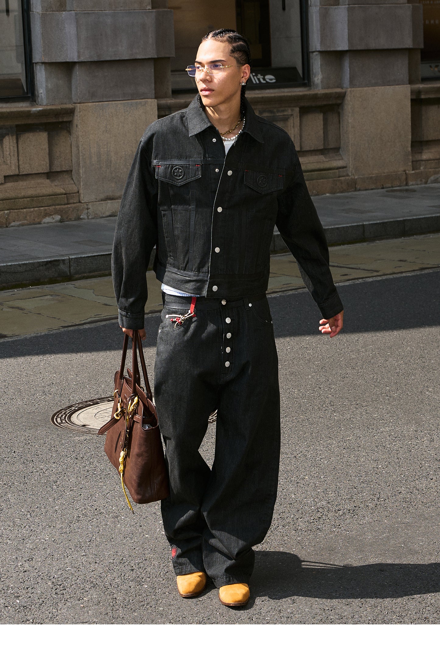 Raw Denim Short Wide Jacket