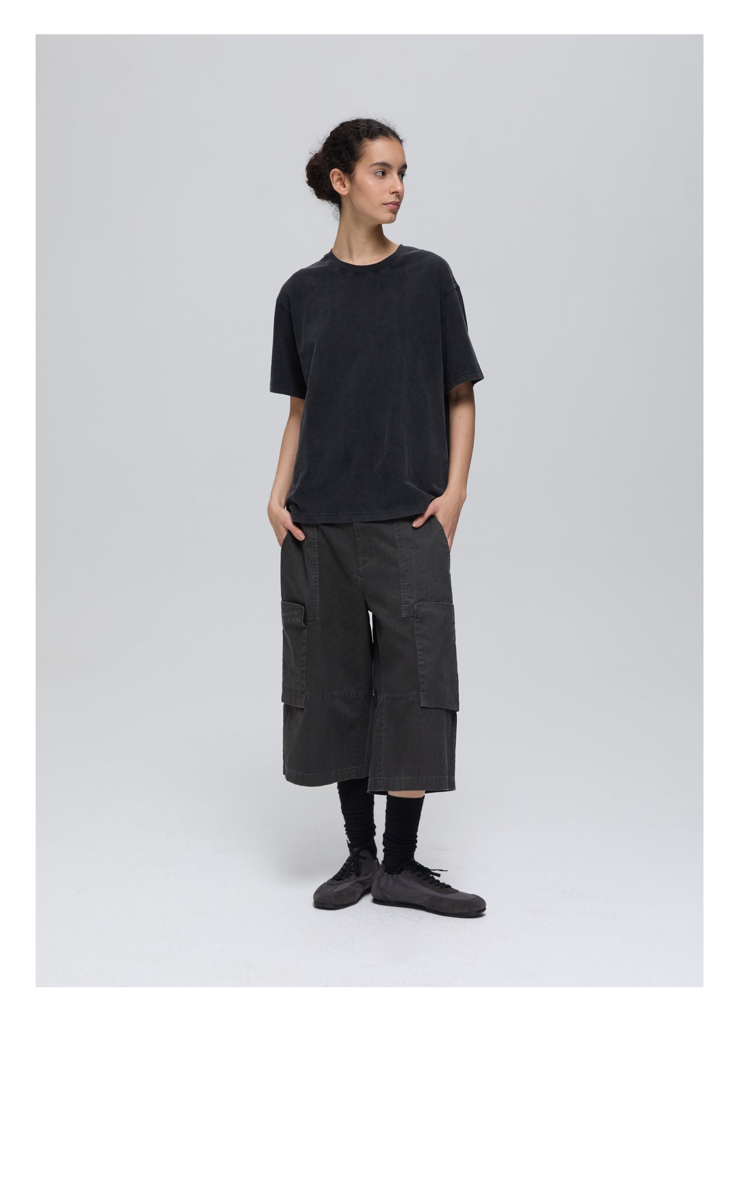 Stonewashed Casual Pants