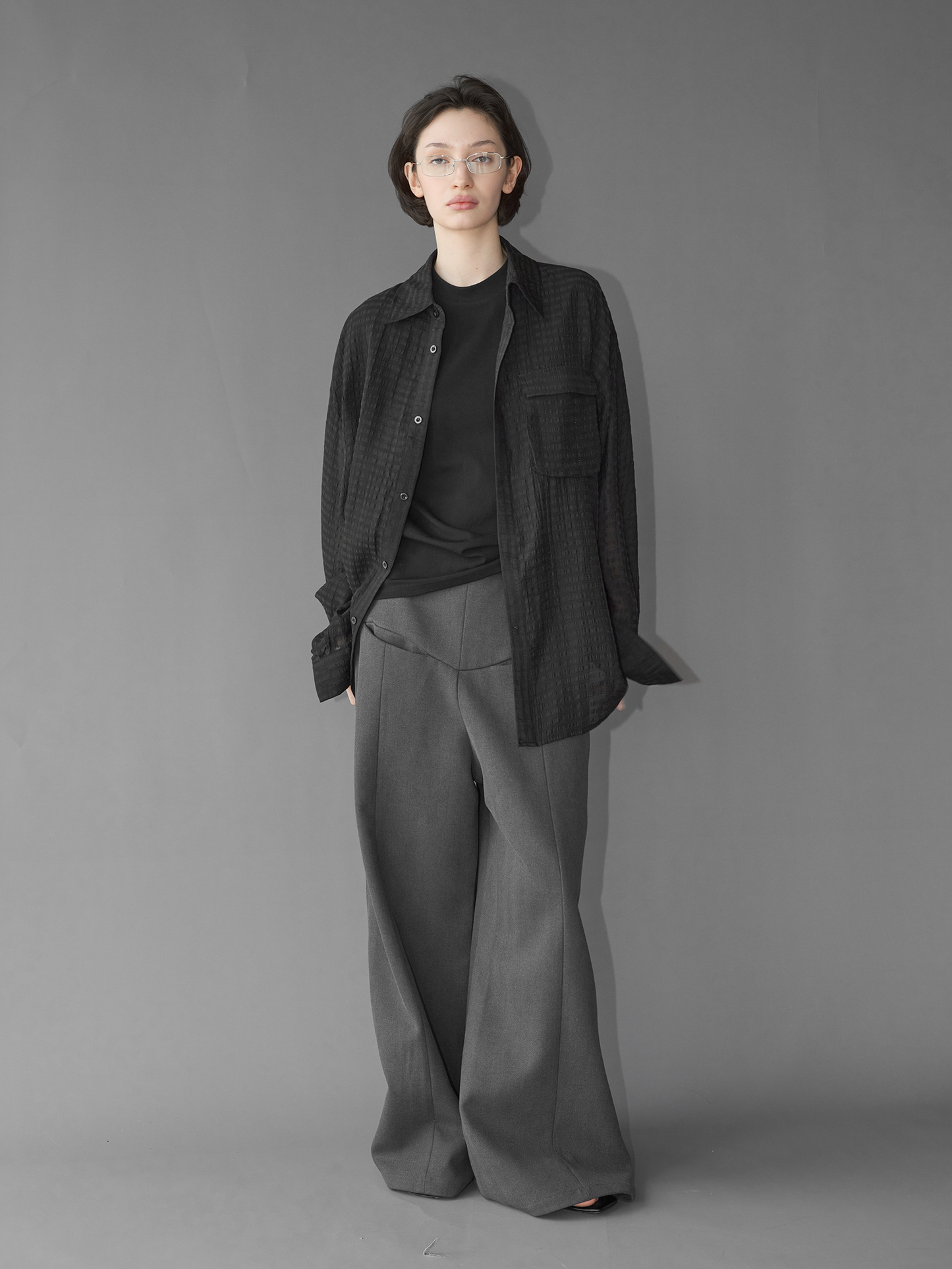 Checkered Sheer Shirt