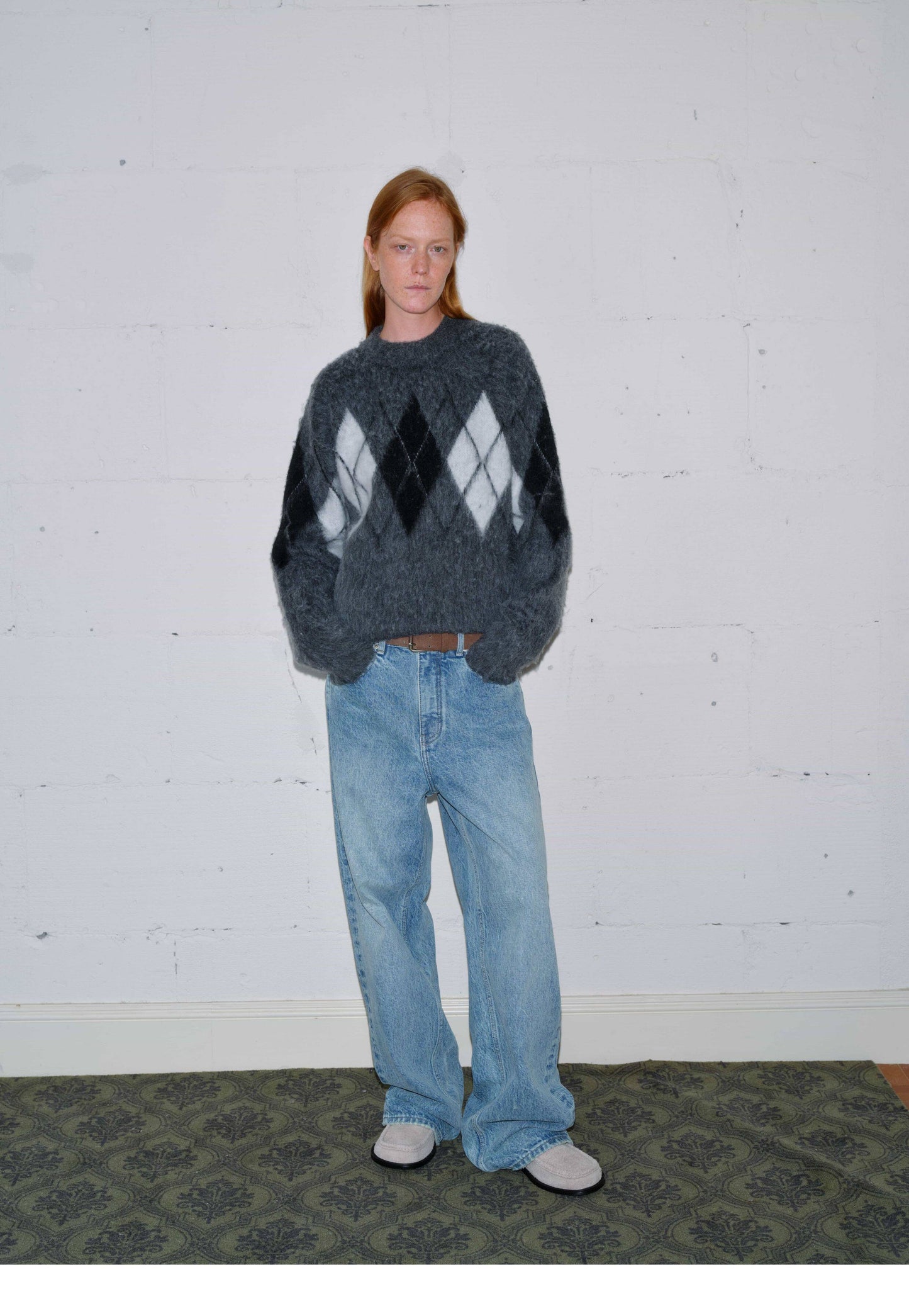 Wool-Blend Relaxed Crewneck Sweater
