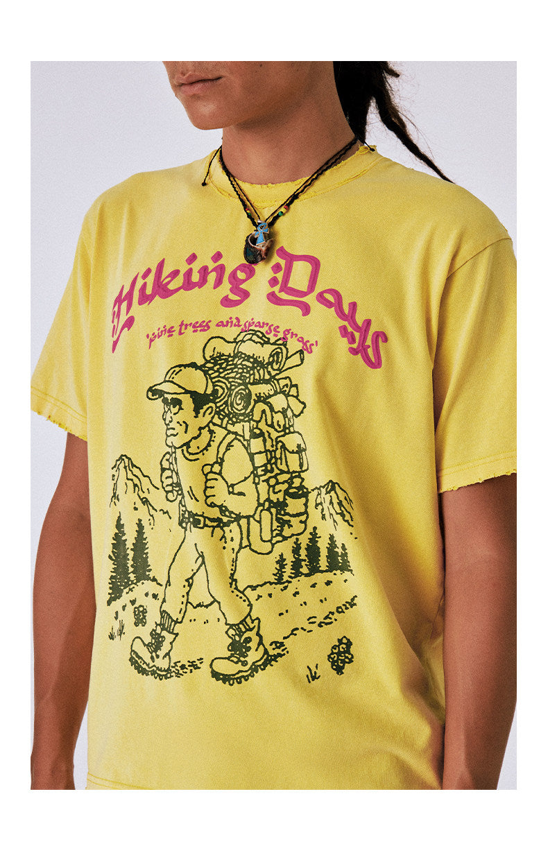 Distressed Print T-Shirt