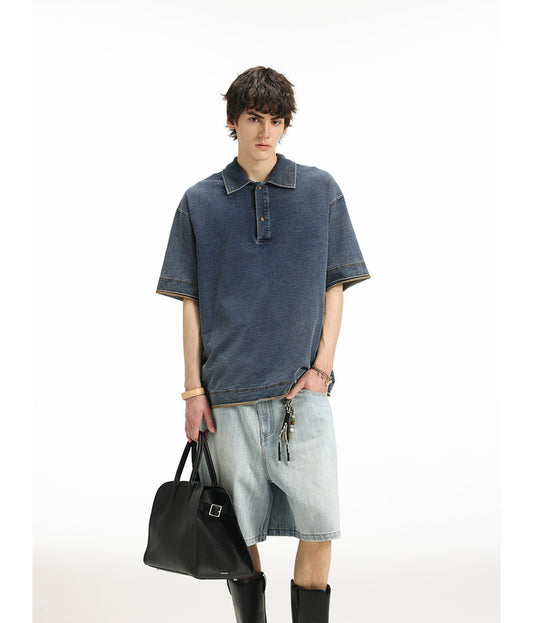 Retro Damage Wash Polo Shirt