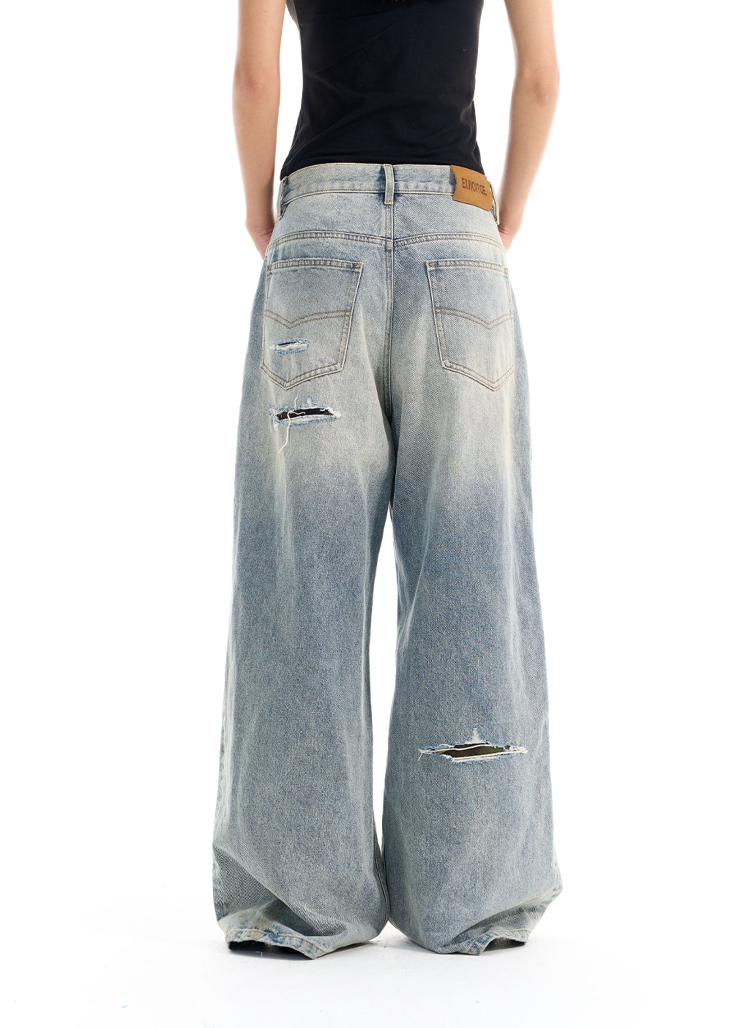 Lip D Camouflage Patch Jeans