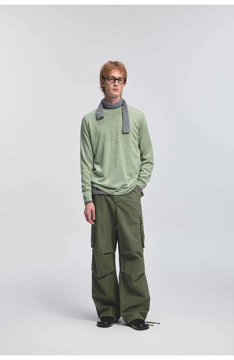 Canvas Distressed Casual Pants