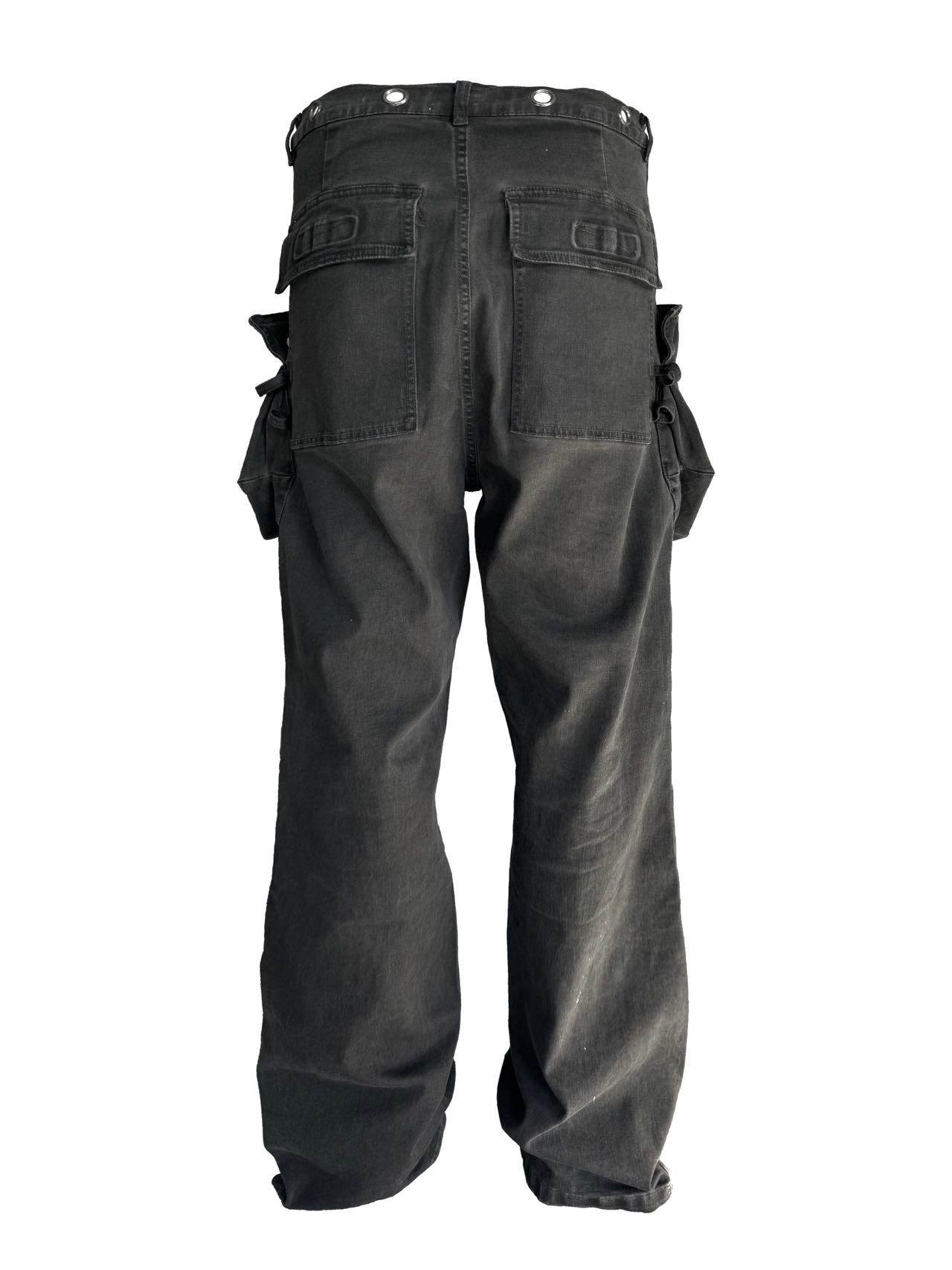 Multi-pocket dirty wash casual pants