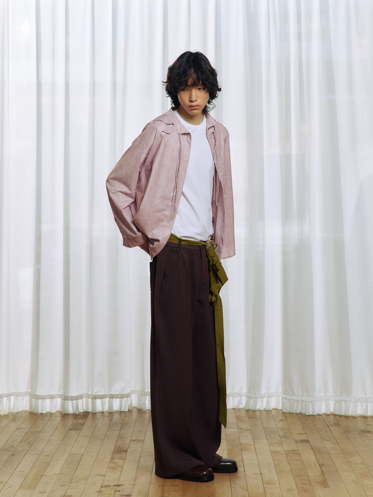 Flower Belt Casual Pants