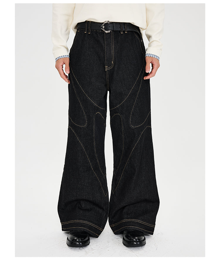 3D Arc Stitch Denim Pants