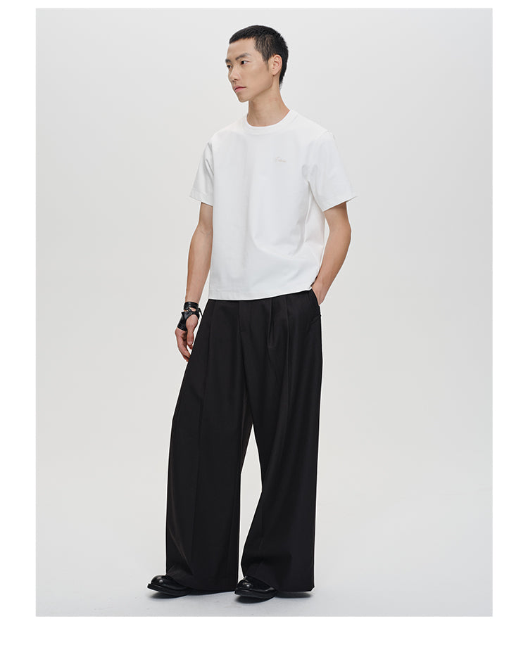 Pleated Wide Casual Pants