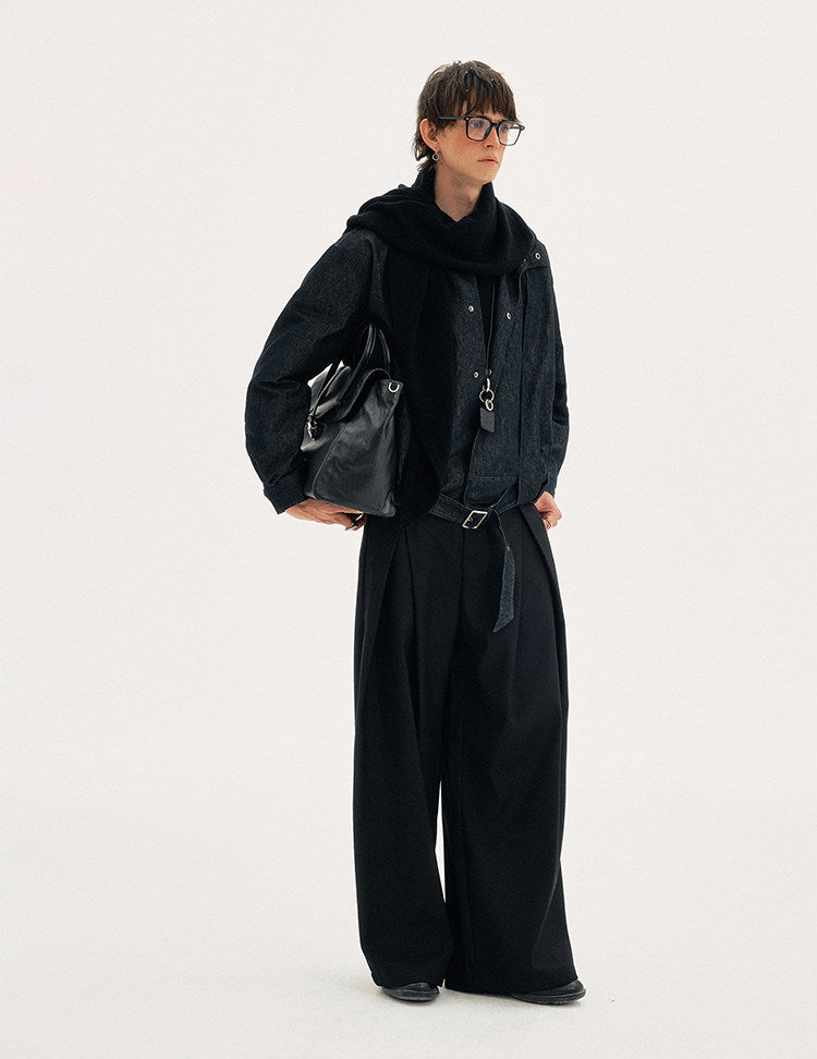 Retro Cut Harrington Denim Jacket