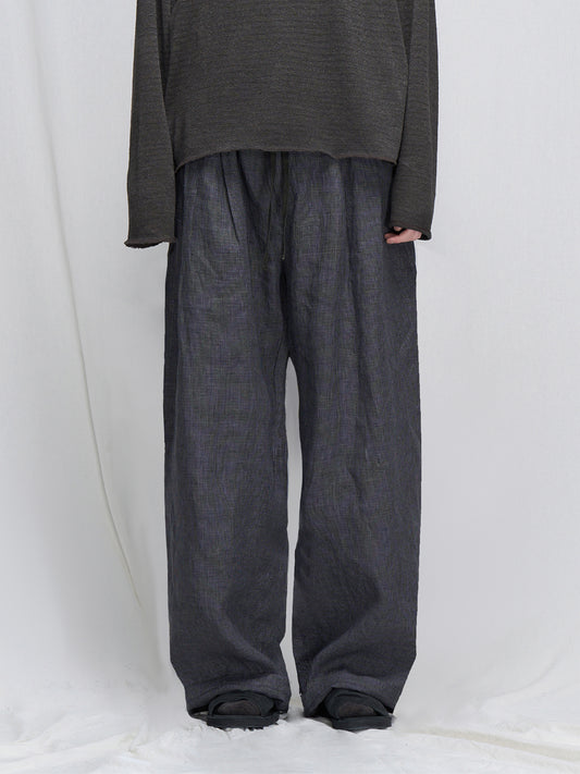 Casual Pants with Elastic Waist and Straight Legs