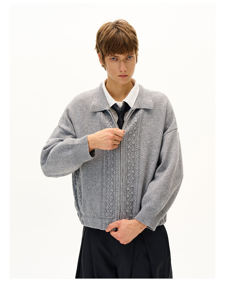 Retro Jacquard Cardigan