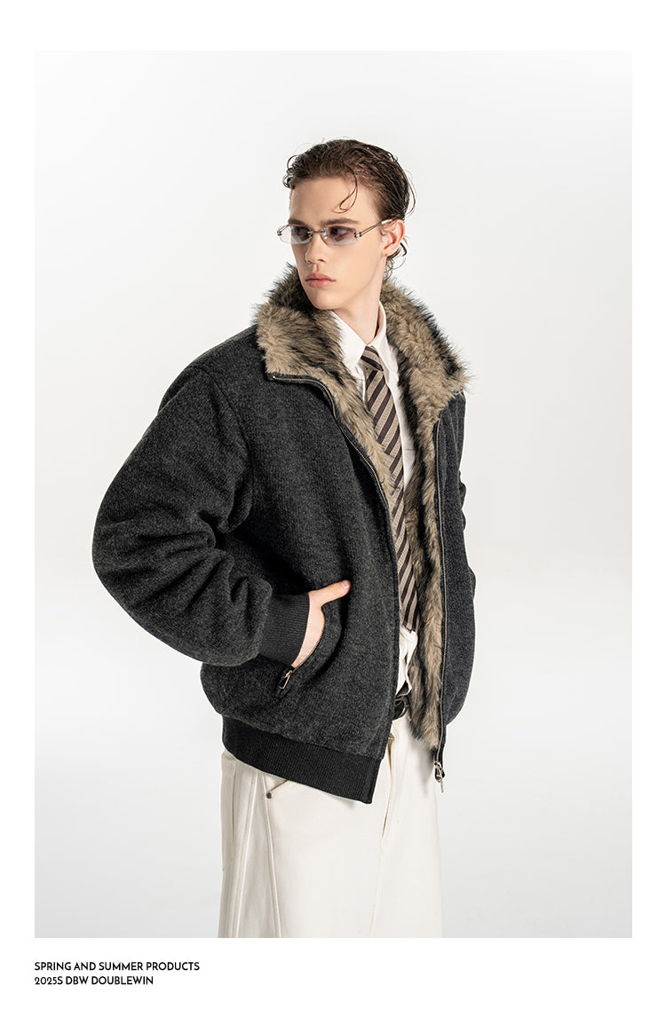 Thick Wool Knit Cardigan