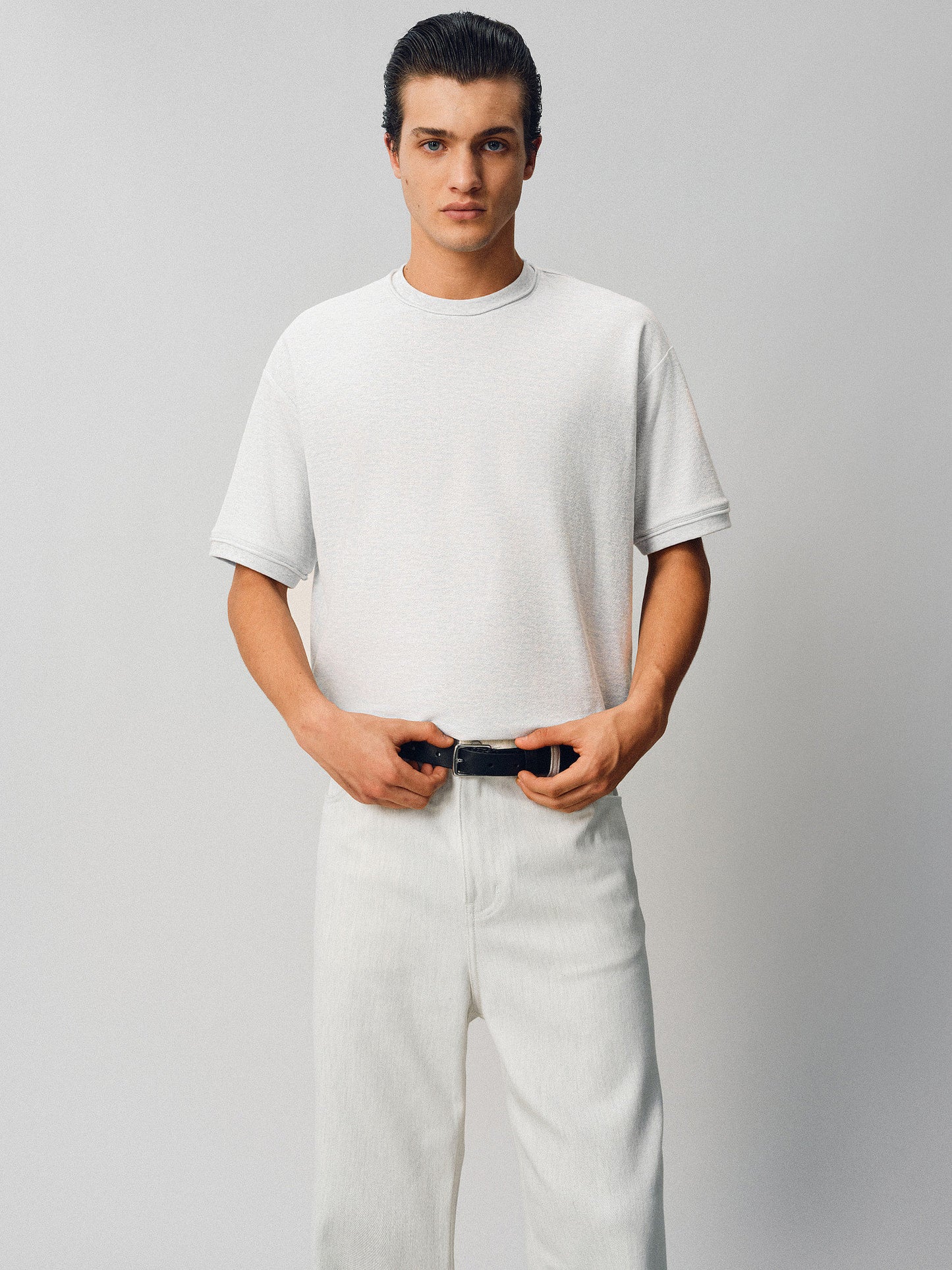 Basic Round-Neck Cotton T-Shirt