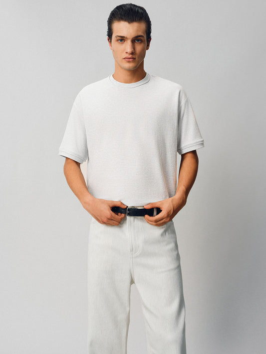 Basic Round-Neck Cotton T-Shirt