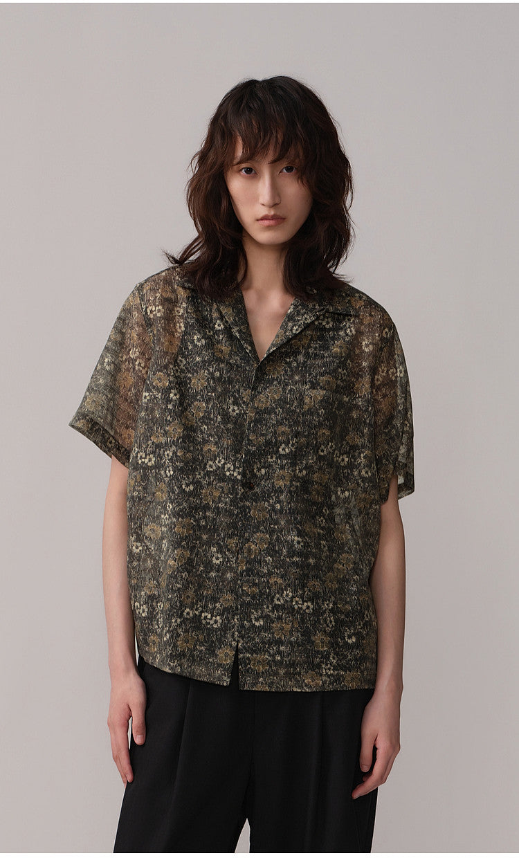 Cuban-Collar Floral Shirt