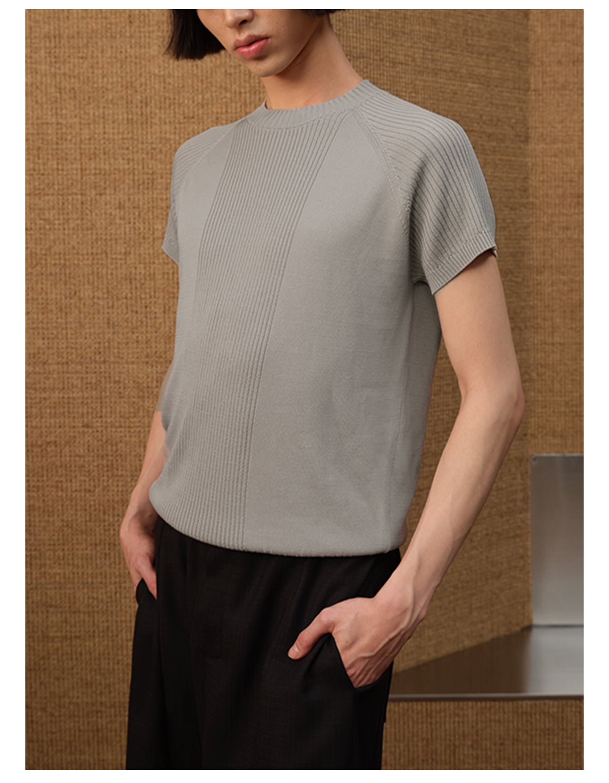 Ice Silk Fabric Knit Shirt