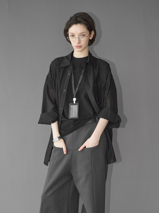 Checkered Sheer Shirt