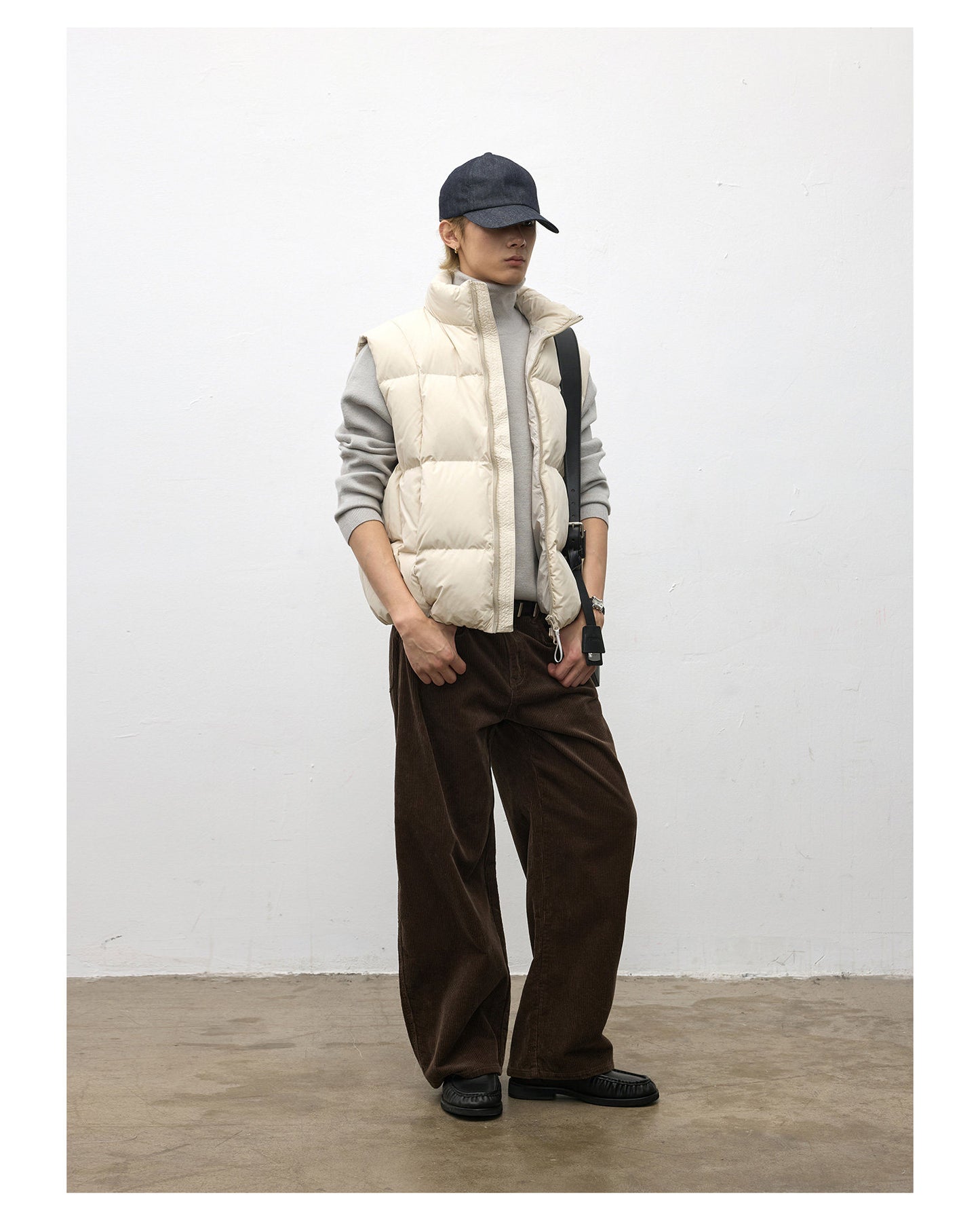 Stand Collar Down Vest