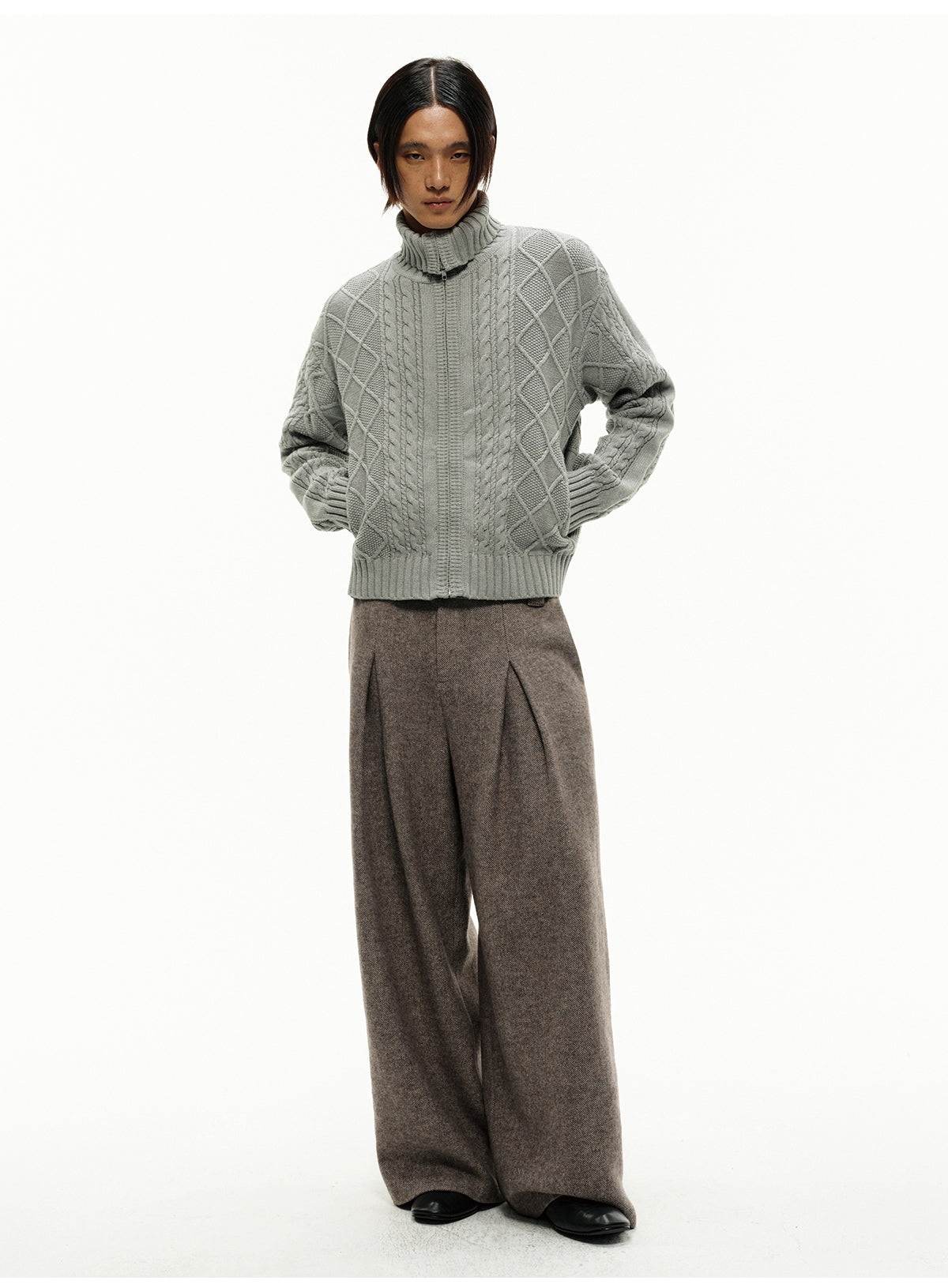 Wool Wide-Leg Pants