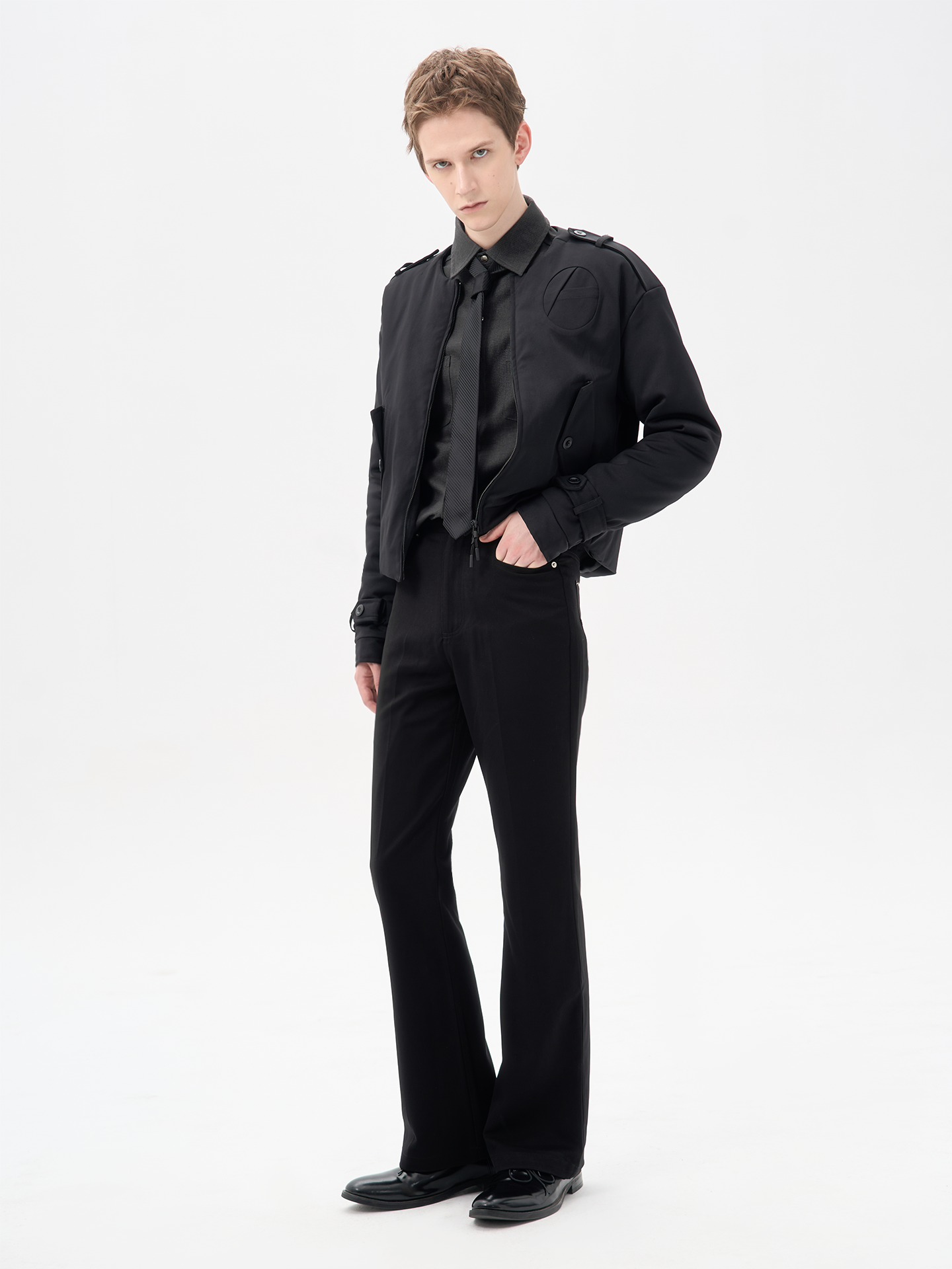 No-Collar Casual Jacket