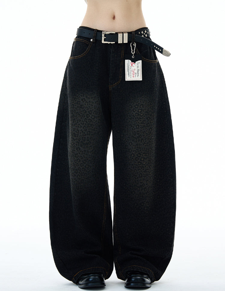 Leopard Print Shimmer Jeans