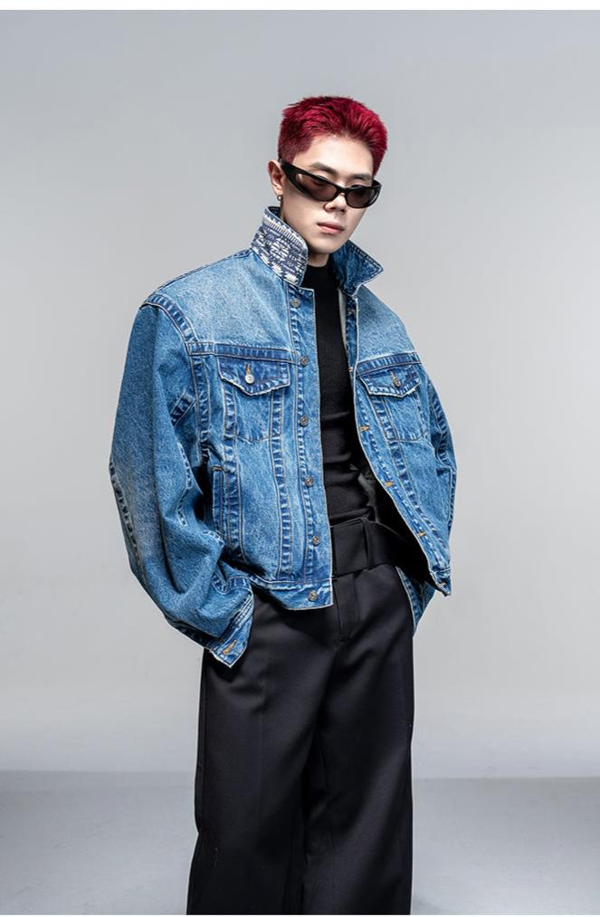 Oversized Retro Washed Denim Jacket